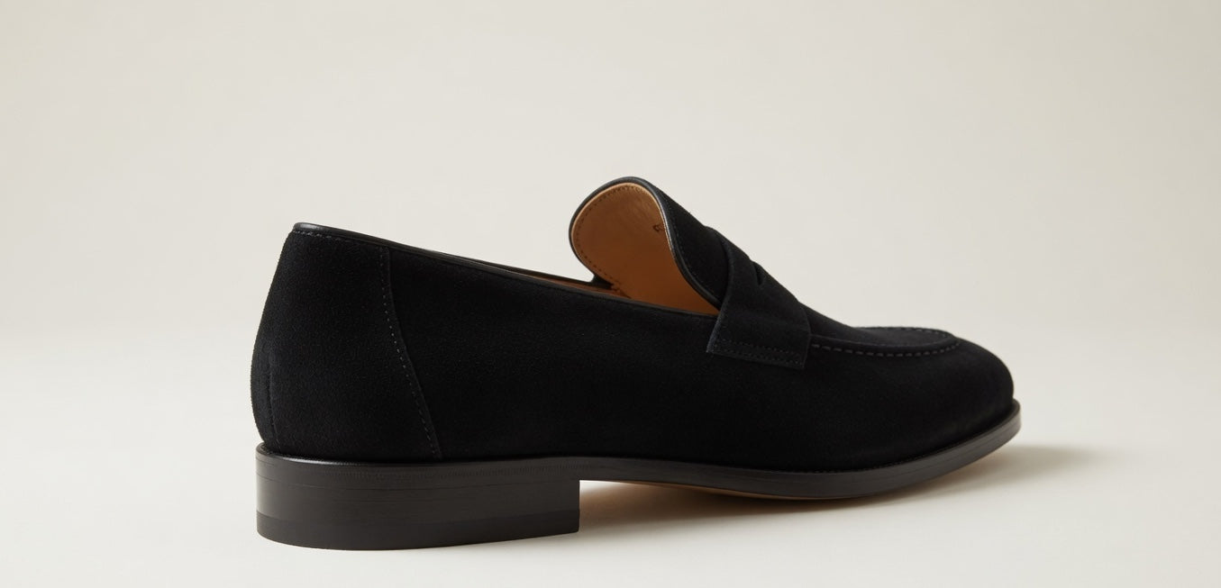 PIENO BLACK | SUEDE LEATHER PENNY LOAFER