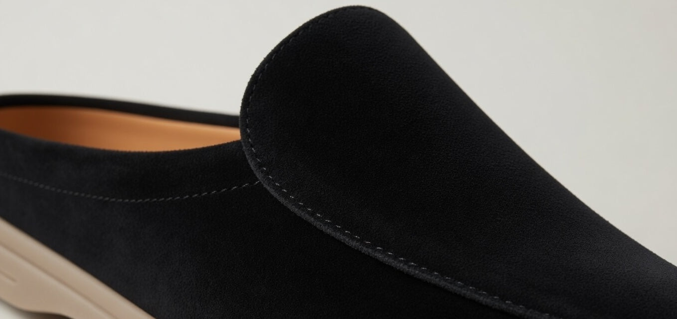 SIENNA BLACK | SUEDE LEATHER MULE
