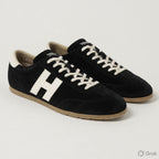 VARSITY BLACK | SUEDE LEATHER LACEUP TRAINER