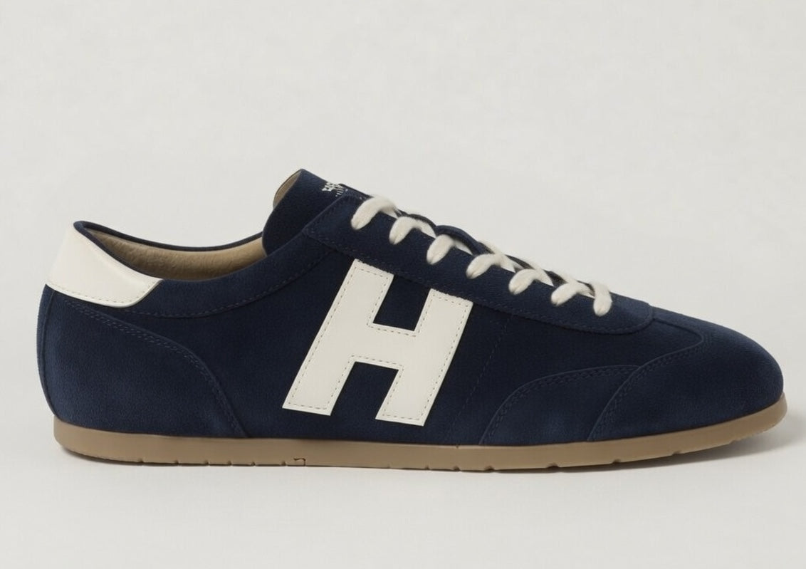 VARSITY NAVY | SUEDE LEATHER LACEUP TRAINER