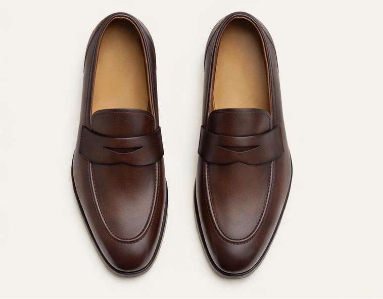 FOSCO CLASSIC BROWN | LEATHER PENNY LOAFER