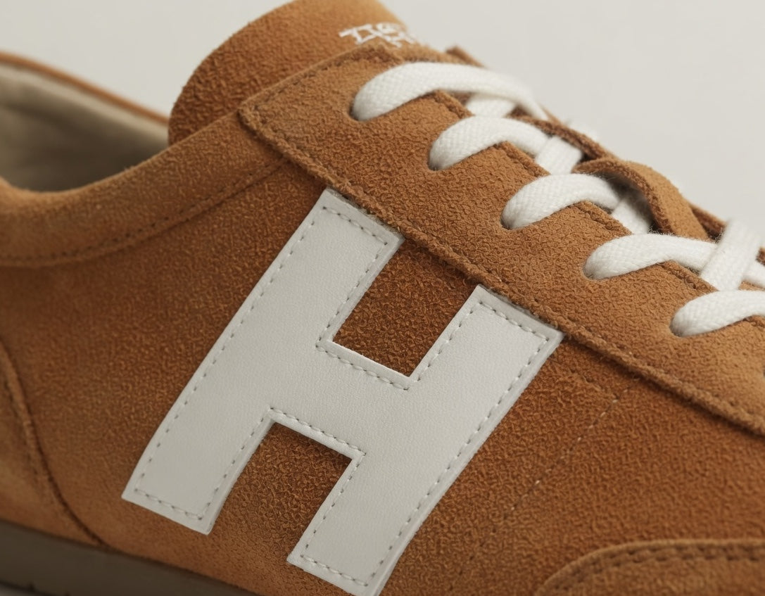 VARSITY TAN | SUEDE LEATHER LACEUP TRAINER
