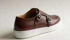 ENVOY BROWN | DOUBLE BUCKLE LEATHER MONK