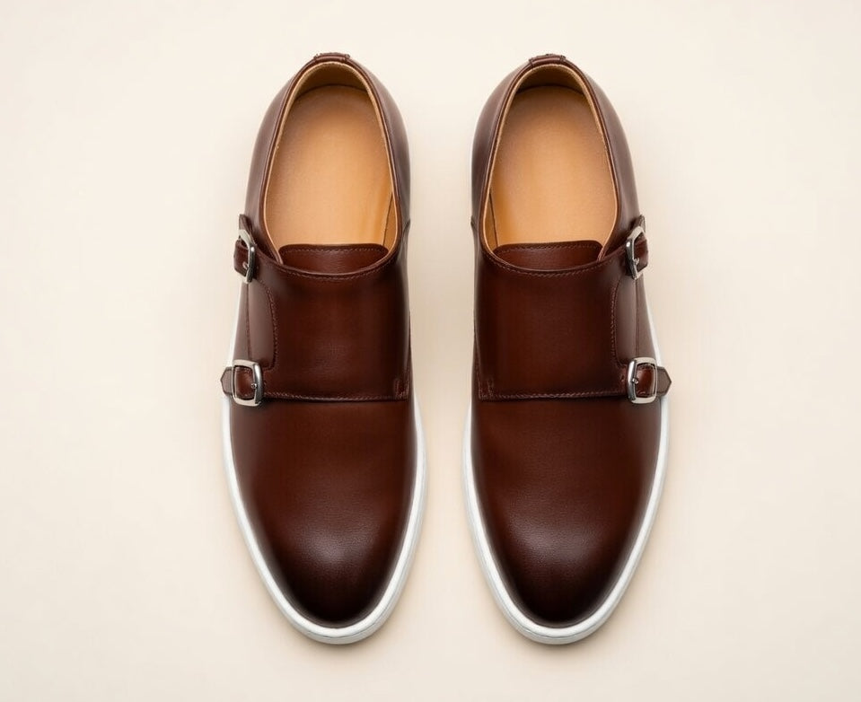 ENVOY BROWN | DOUBLE BUCKLE LEATHER MONK