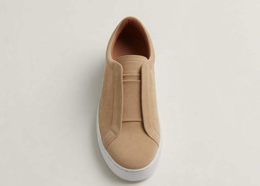 PECKHAM BEIGE | SUEDE LEATHER MID RISE SNEAKER