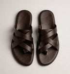 NODO BROWN | LEATHER STRAP SANDAL
