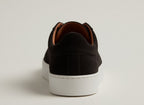 PECKHAM BLACK | SUEDE LEATHER MID RISE SNEAKER