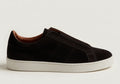 PECKHAM BLACK | SUEDE LEATHER MID RISE SNEAKER