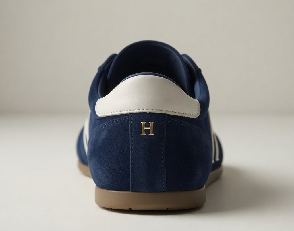 VARSITY NAVY | SUEDE LEATHER LACEUP TRAINER