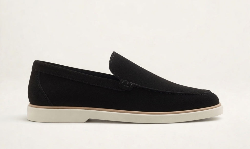 VELA BLACK | SUEDE LEATHER SLIP ON LOAFER