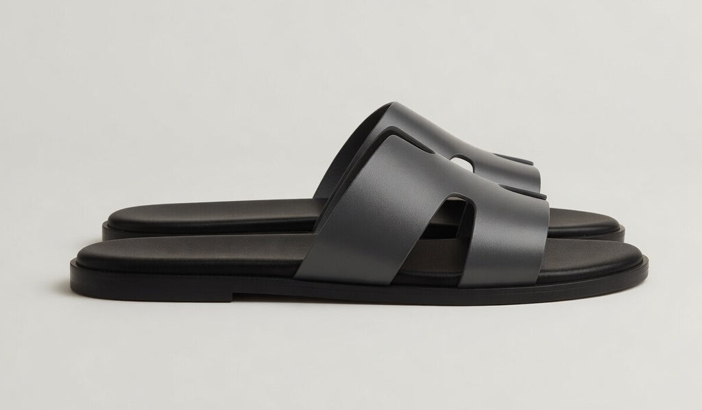 NERO GREY | LEATHER STRAP SANDAL