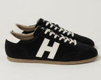 VARSITY BLACK | SUEDE LEATHER LACEUP TRAINER
