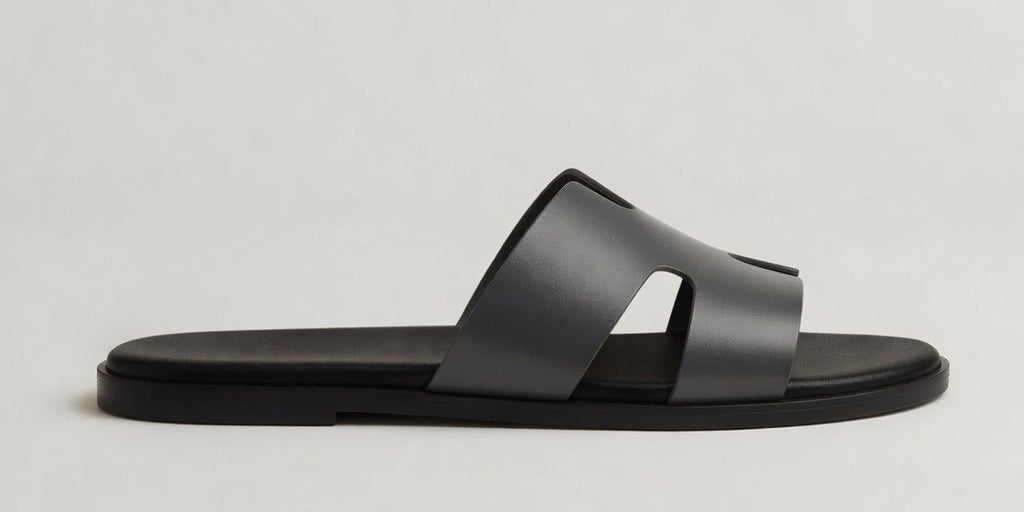 NERO GREY | LEATHER STRAP SANDAL