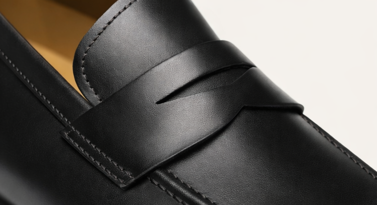 FOSCO CLASSIC BLACK | LEATHER PENNY LOAFER