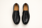 FUSO BLACK / BLACK | LEATHER PENNY LOAFER