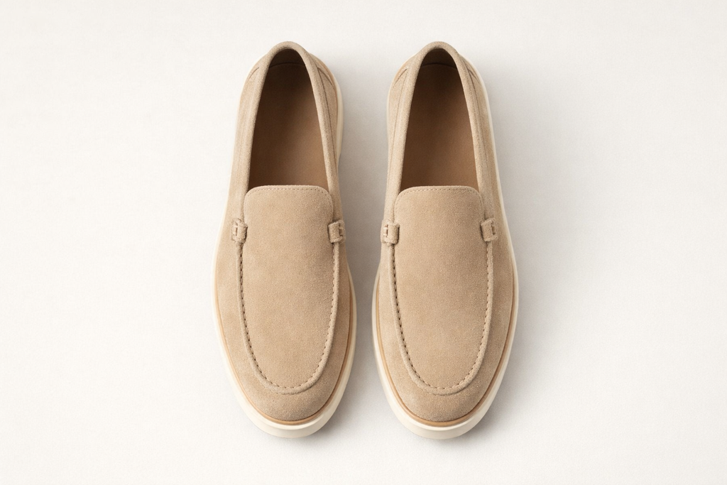 VELA BEIGE | SUEDE LEATHER SLIP ON LOAFER