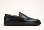FUSO BLACK / BLACK | LEATHER PENNY LOAFER