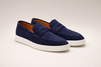 GREZZO NAVY | SUEDE LEATHER SLIP ON LOAFERR