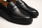 FUSO BLACK / BLACK | LEATHER PENNY LOAFER
