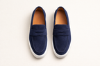 GREZZO NAVY | SUEDE LEATHER SLIP ON LOAFERR