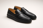 FUSO BLACK / BLACK | LEATHER PENNY LOAFER