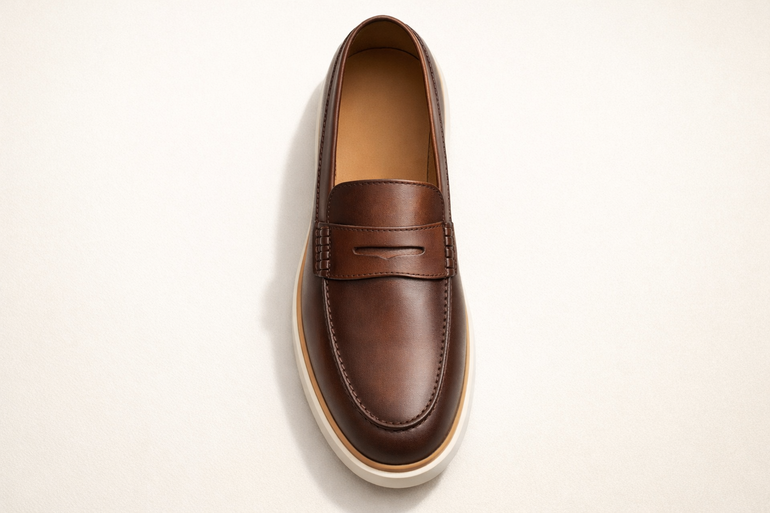 GRANO BROWN | LEATHER SLIP ON LOAFER