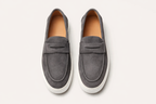 GREZZO CHARCOAL GREY | SUEDE LEATHER SLIP ON LOAFER