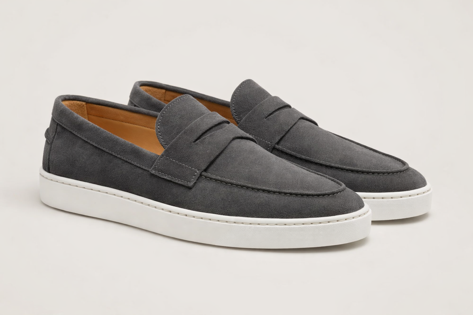 GREZZO CHARCOAL GREY | SUEDE LEATHER SLIP ON LOAFER