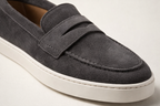 GREZZO CHARCOAL GREY | SUEDE LEATHER SLIP ON LOAFER