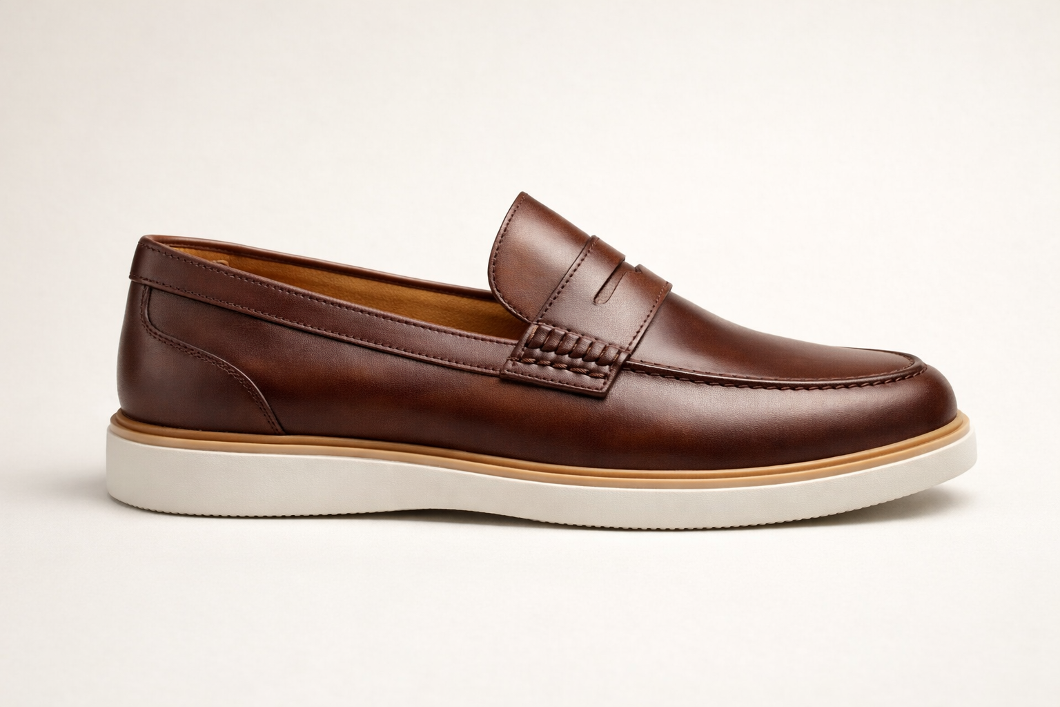 GRANO BROWN | LEATHER SLIP ON LOAFER