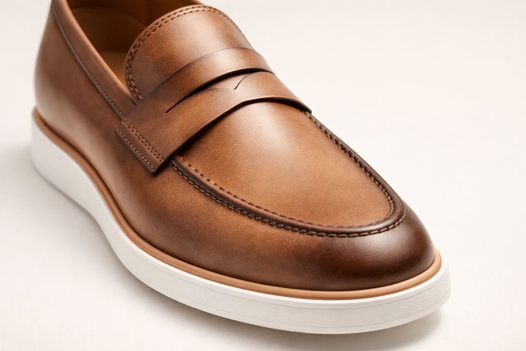 GRANO TAN | LEATHER SLIP ON LOAFER