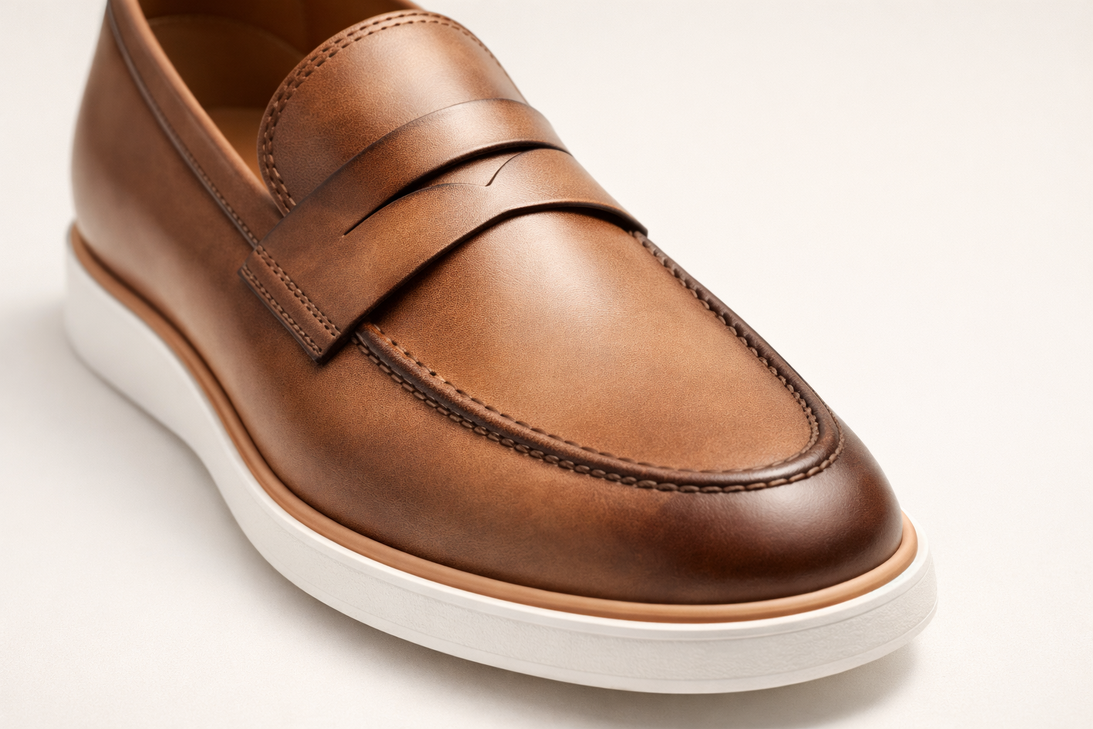 GRANO TAN | LEATHER SLIP ON LOAFER