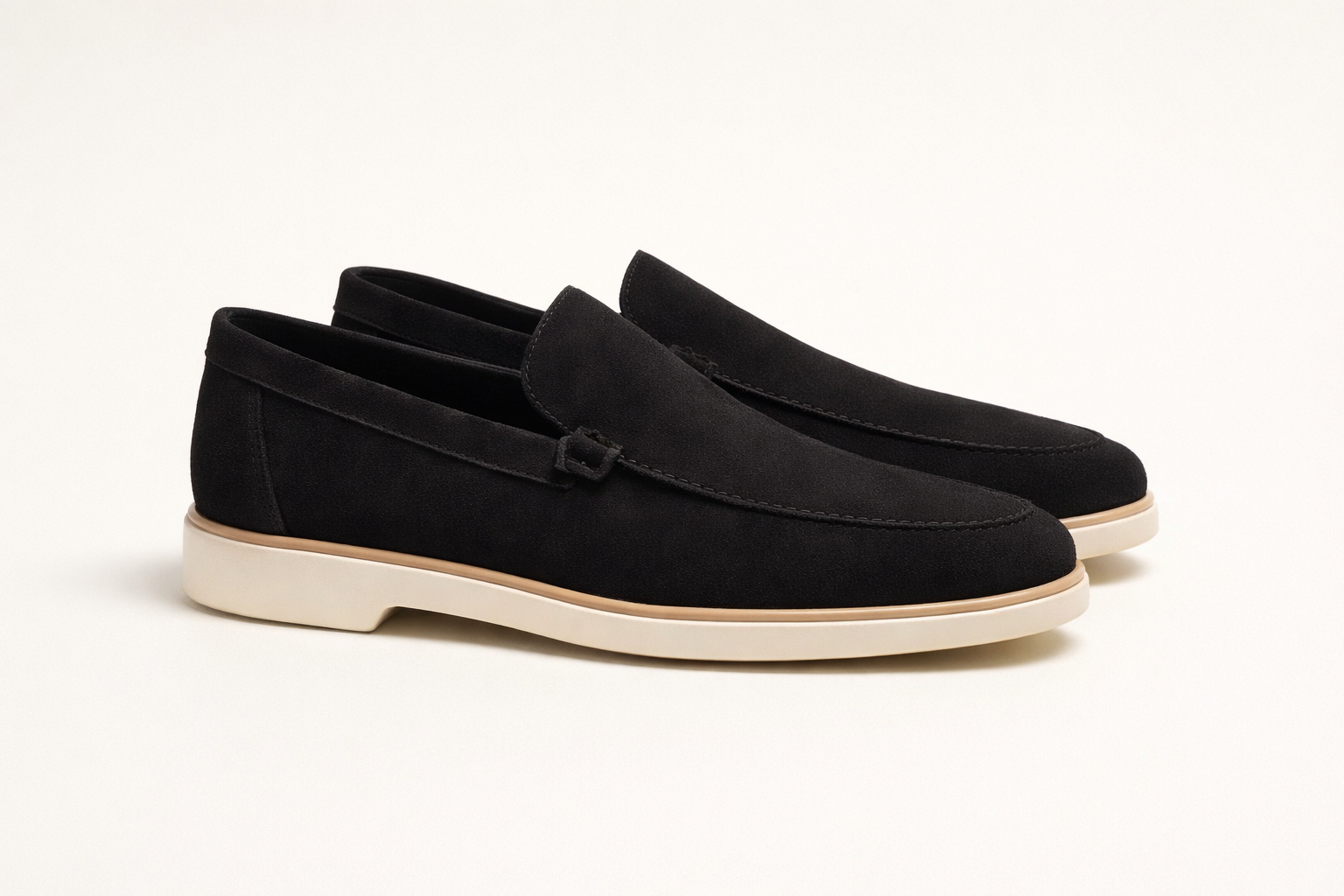 VELA BLACK | SUEDE LEATHER SLIP ON LOAFER