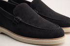 VELA BLACK | SUEDE LEATHER SLIP ON LOAFER