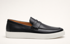 FUSO BLACK / WHITE | LEATHER PENNY LOAFER