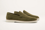 VELA OLIVE | SUEDE LEATHER SLIP ON LOAFER