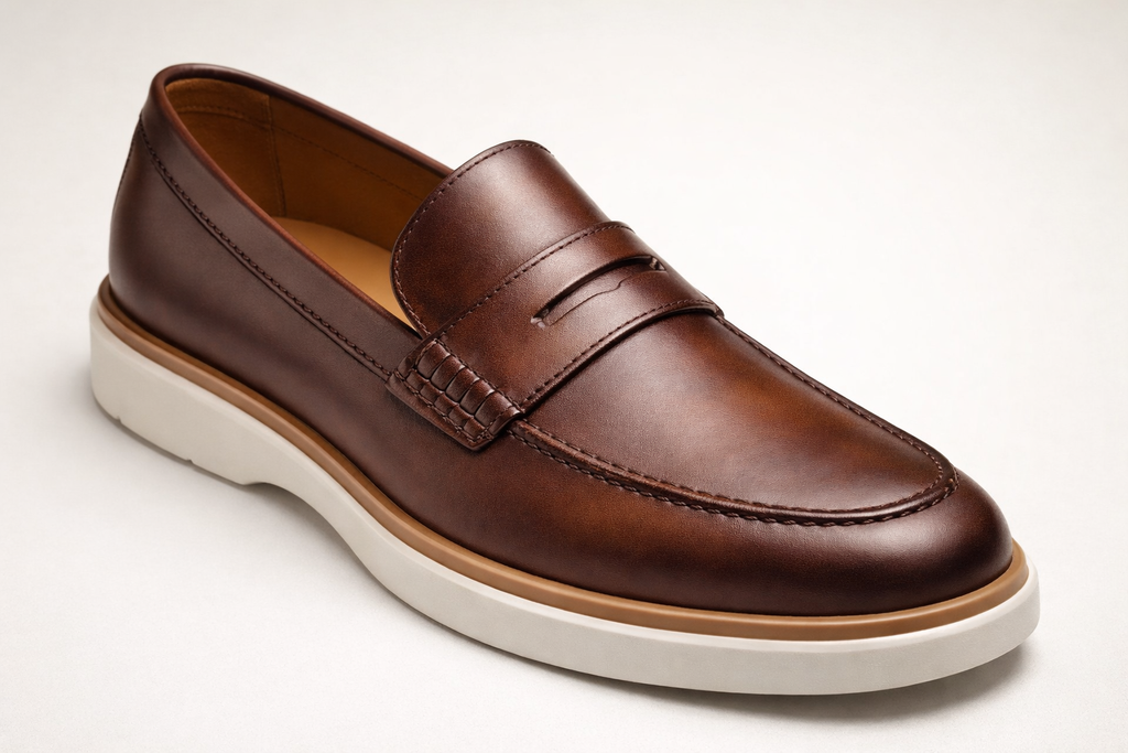 GRANO BROWN | LEATHER SLIP ON LOAFER