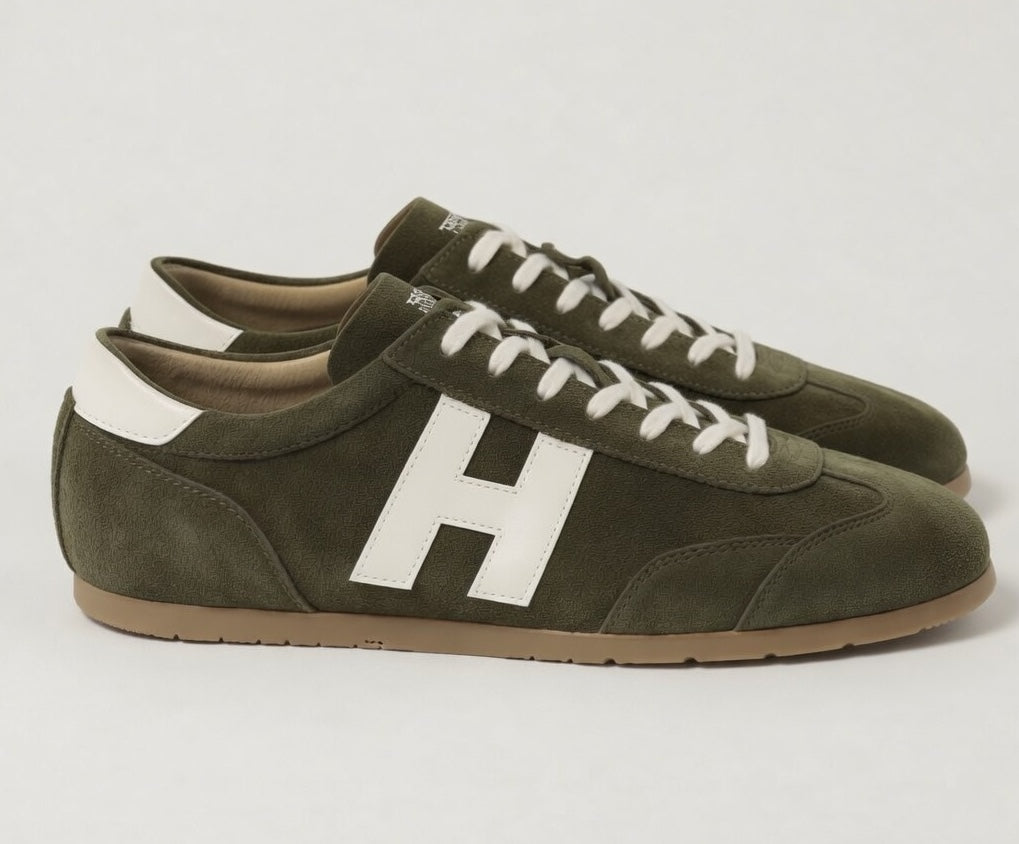 VARSITY OLIVE | SUEDE LEATHER LACEUP TRAINER