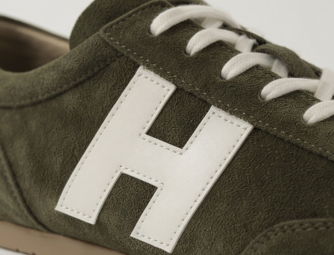 VARSITY OLIVE | SUEDE LEATHER LACEUP TRAINER