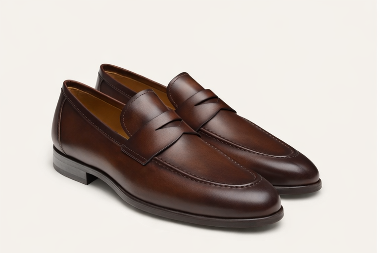 FOSCO CLASSIC BROWN | LEATHER PENNY LOAFER