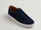 PECKHAM NAVY | SUEDE LEATHER MID RISE SNEAKER