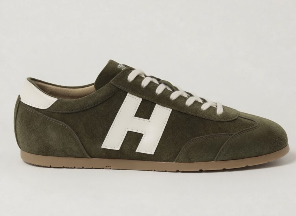 VARSITY OLIVE | SUEDE LEATHER LACEUP TRAINER
