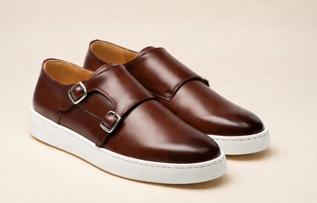 ENVOY BROWN | DOUBLE BUCKLE LEATHER MONK