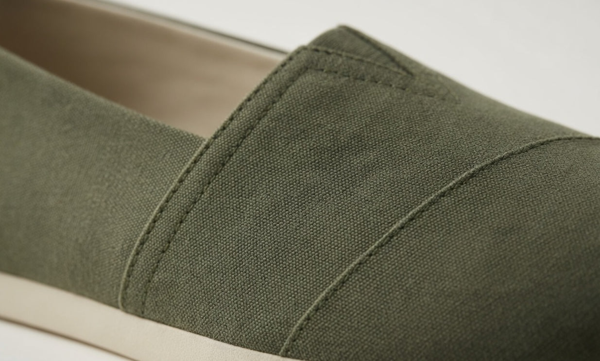 ARIA OLIVE | FABRIC SLIP ON