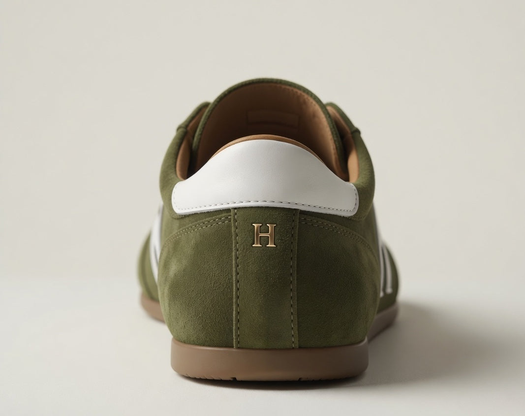 VARSITY OLIVE | SUEDE LEATHER LACEUP TRAINER