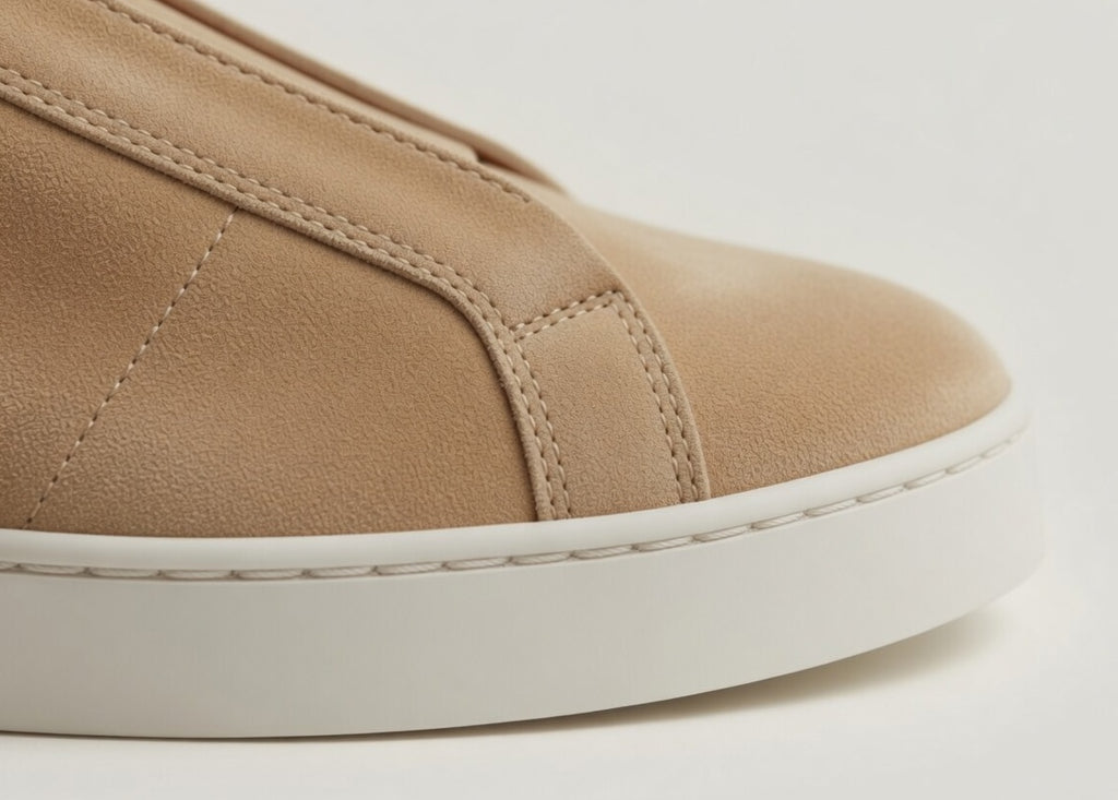 PECKHAM BEIGE | SUEDE LEATHER MID RISE SNEAKER