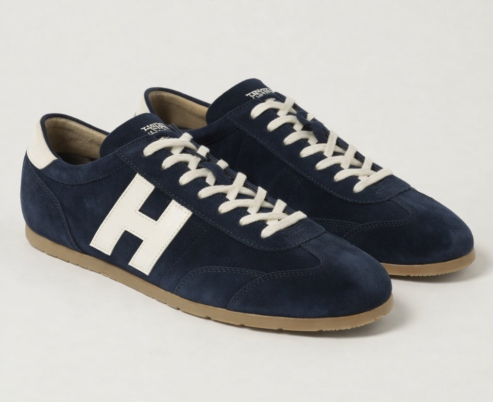VARSITY NAVY | SUEDE LEATHER LACEUP TRAINER