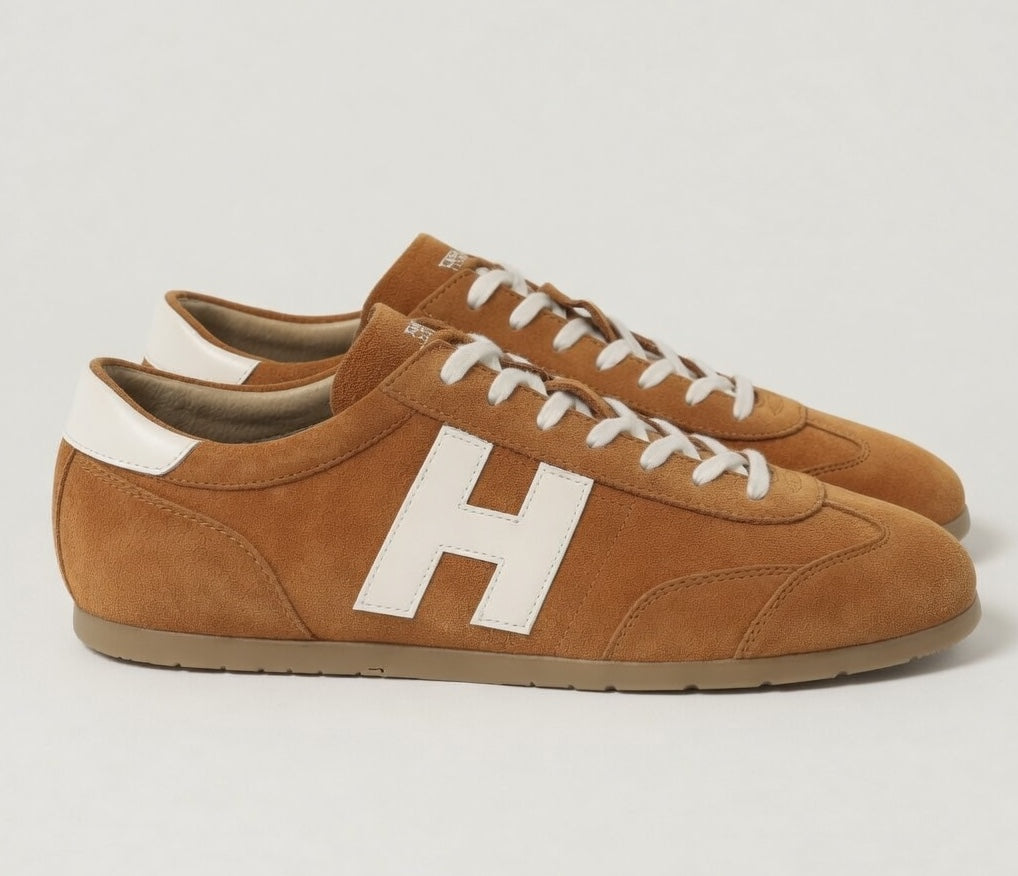 VARSITY TAN | SUEDE LEATHER LACEUP TRAINER