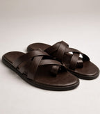NODO BROWN | LEATHER STRAP SANDAL